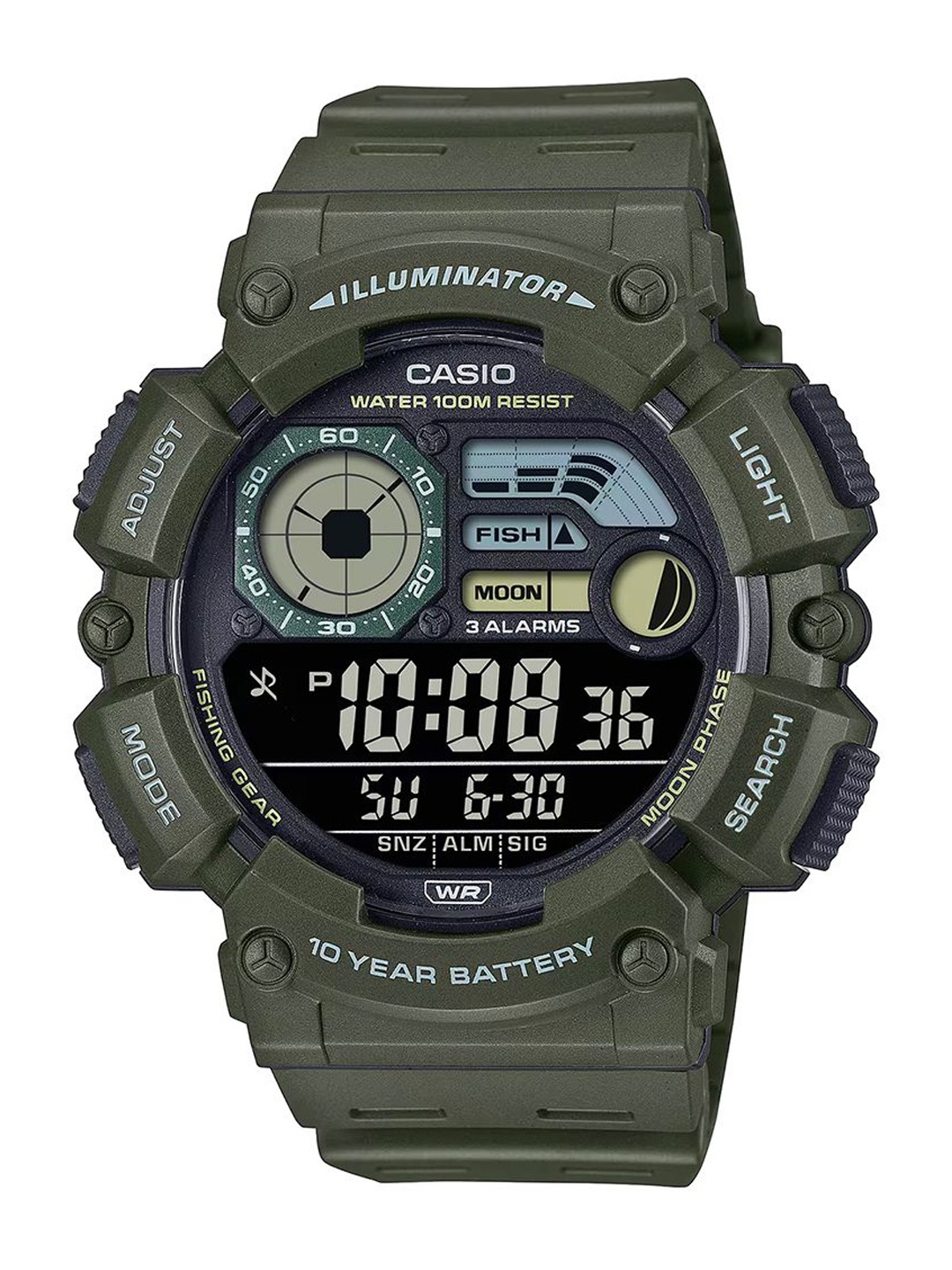 

CASIO Men Dial & Cuff Straps Digital Chronograph Watch D350, Grey