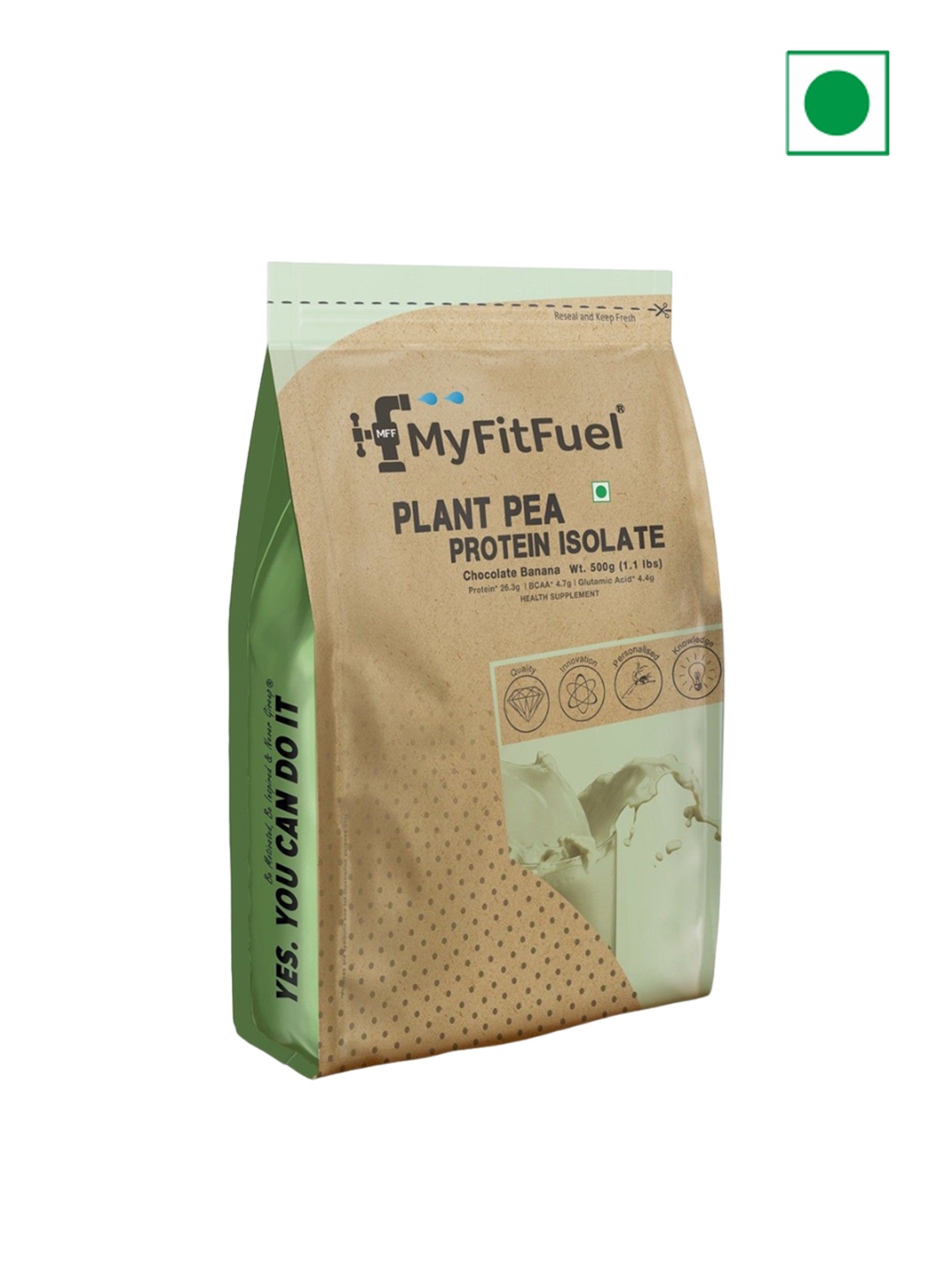 

MyFitFuel Plant Pea Protein Isolate - Chocolate Banana - 500 g, Brown