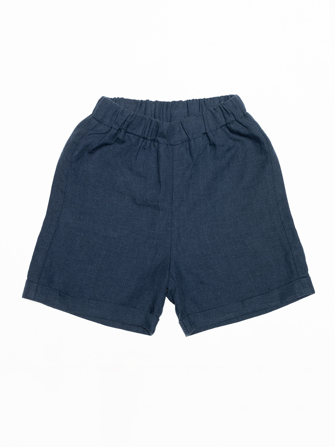 

CHI LINEN CLOTHING Boys Solid Linen Shorts, Blue
