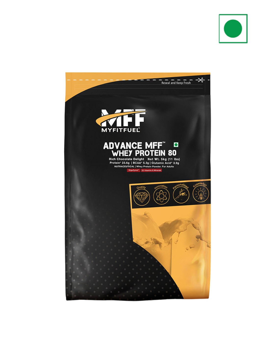 

MyFitFuel Advance Whey Protein 80 - Rich Chocolate Delight - 5kg, Brown
