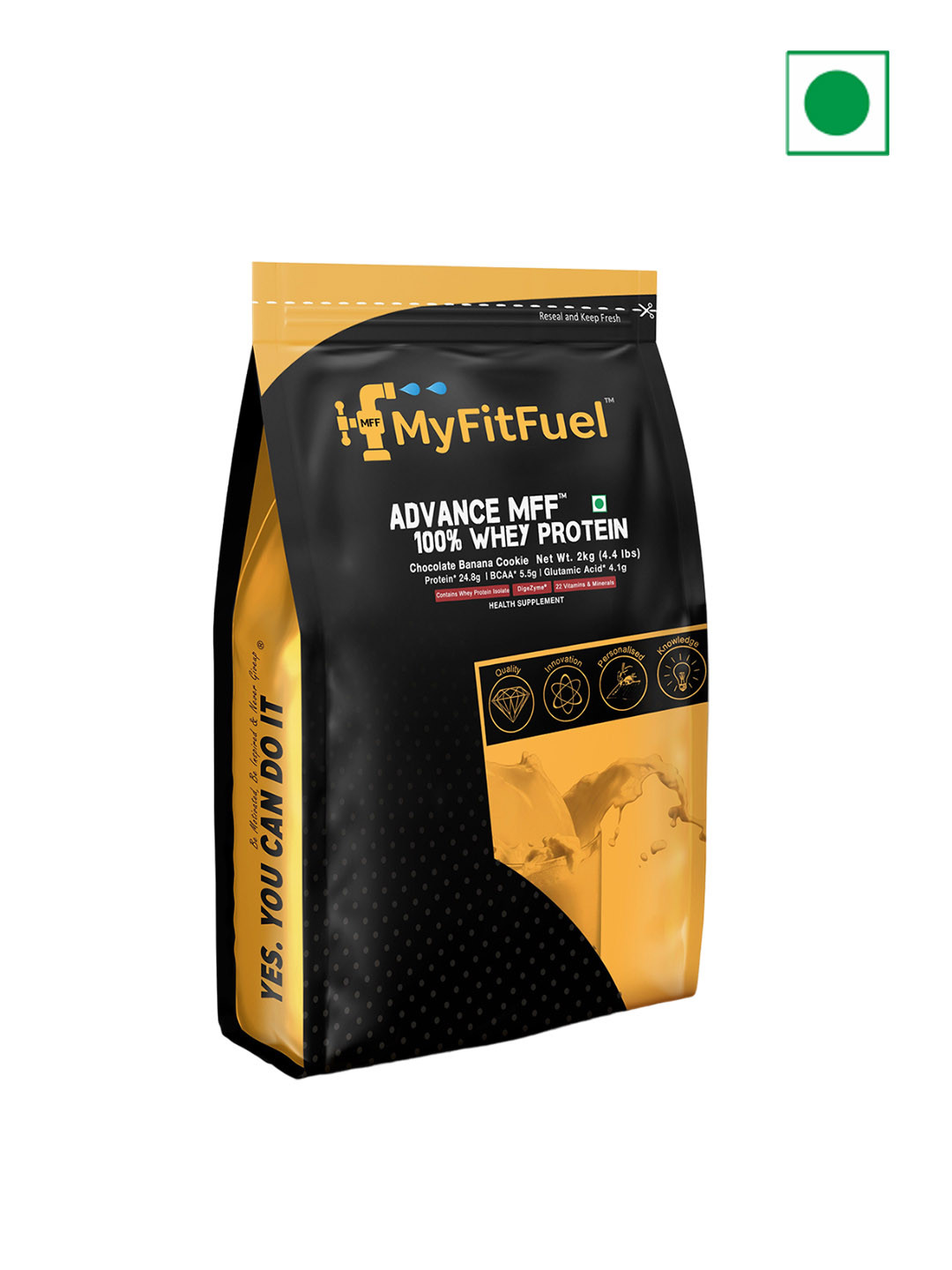 

MyFitFuel Advance 100% Whey Protein - Chocolate Banana Cookie - 2 kg, Brown