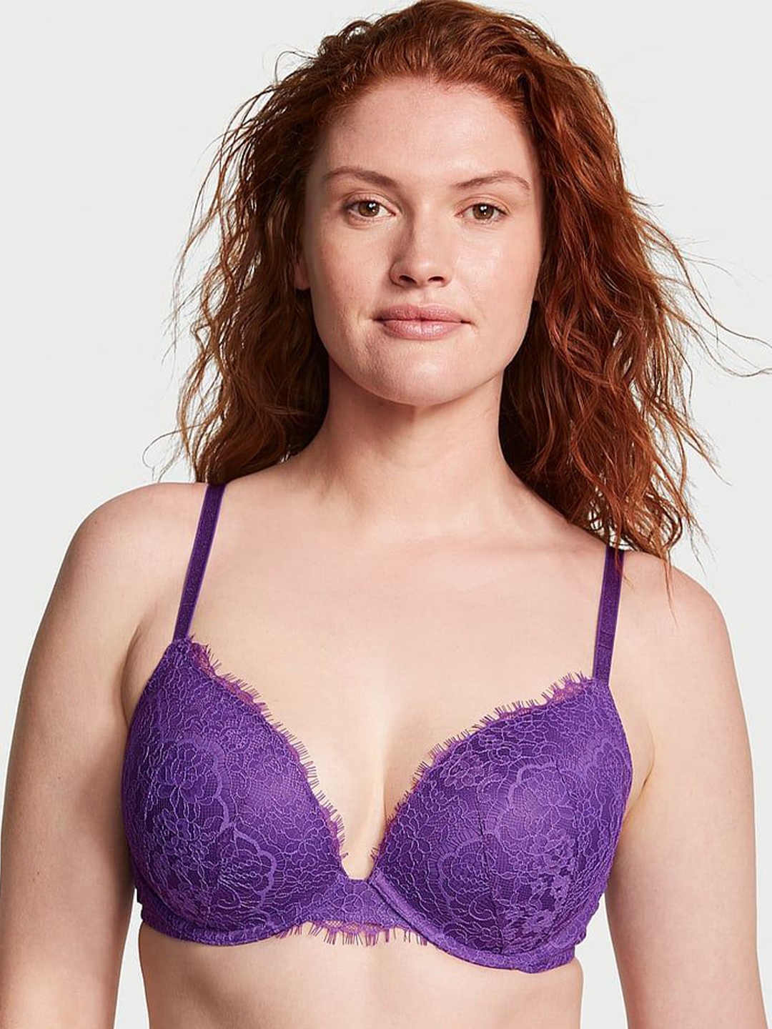 

Victoria's Secret medium coverage underwired heavily padded push up bra, Purple