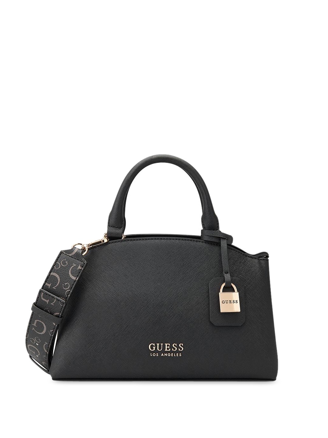 

GUESS Structured Satchel, Black