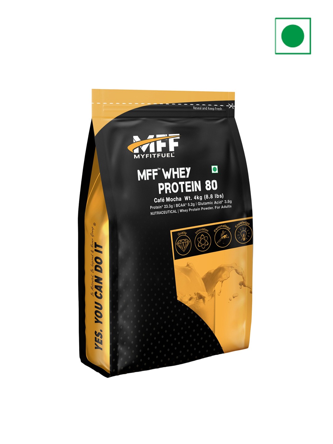 

MyFitFuel Whey Protein 80- Cafe Mocha Flavour- 4kg, Brown