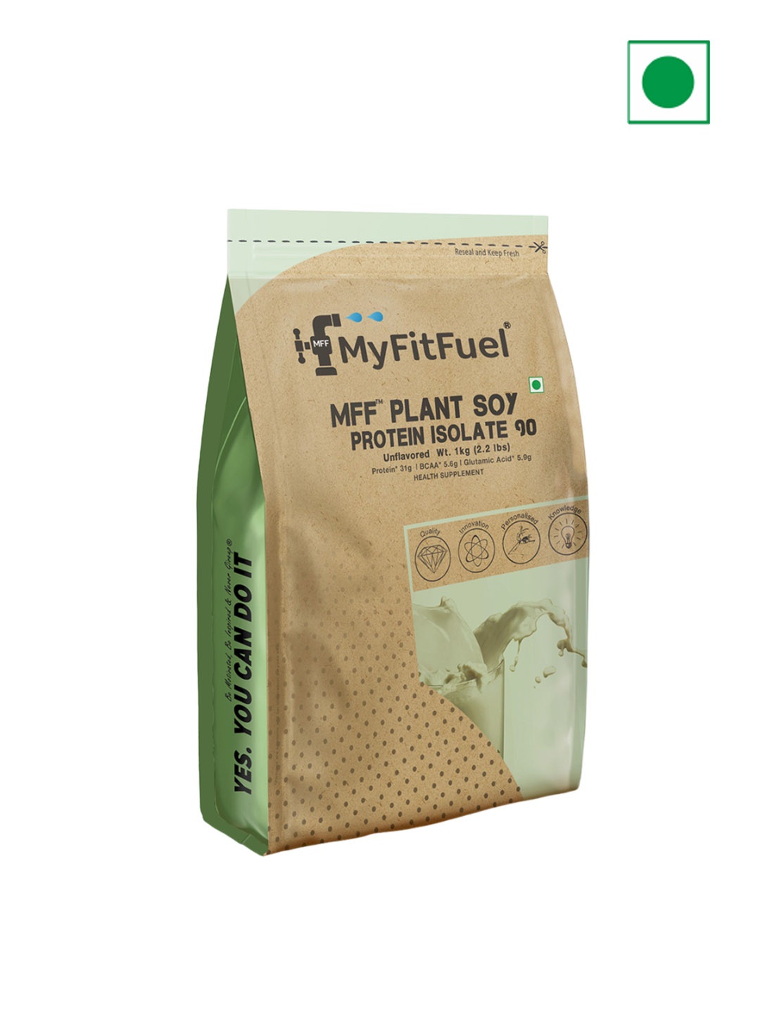 

MyFitFuel Plant Soy Protein - 1Kg, Cream