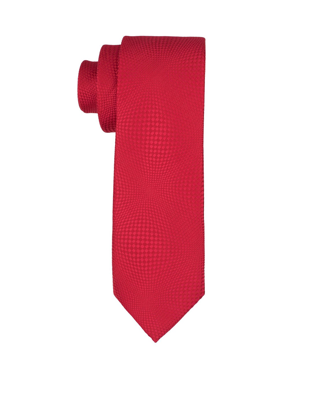 

The Tie Hub Men Woven Design Broad Tie, Red