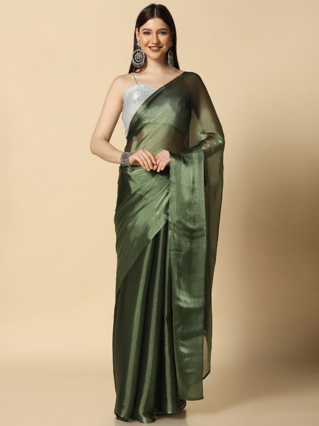 

ASISA Organza Saree, Green