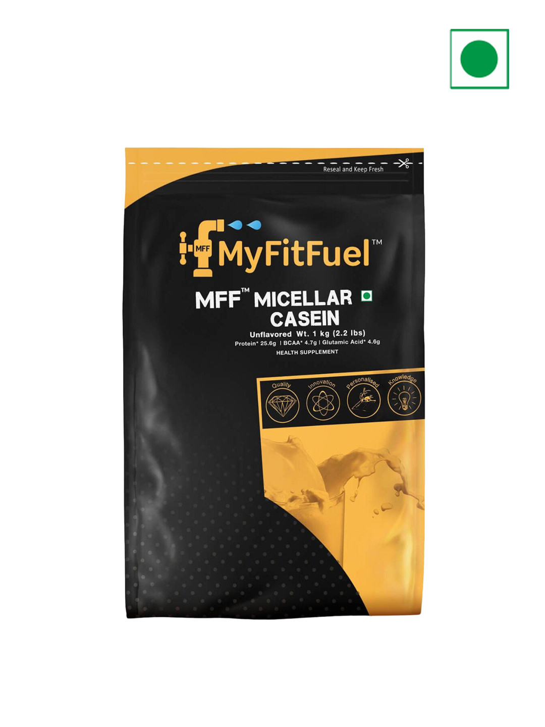 

MyFitFuel MFF Micellar Casein Protein- Unflavored- 1kg, Cream