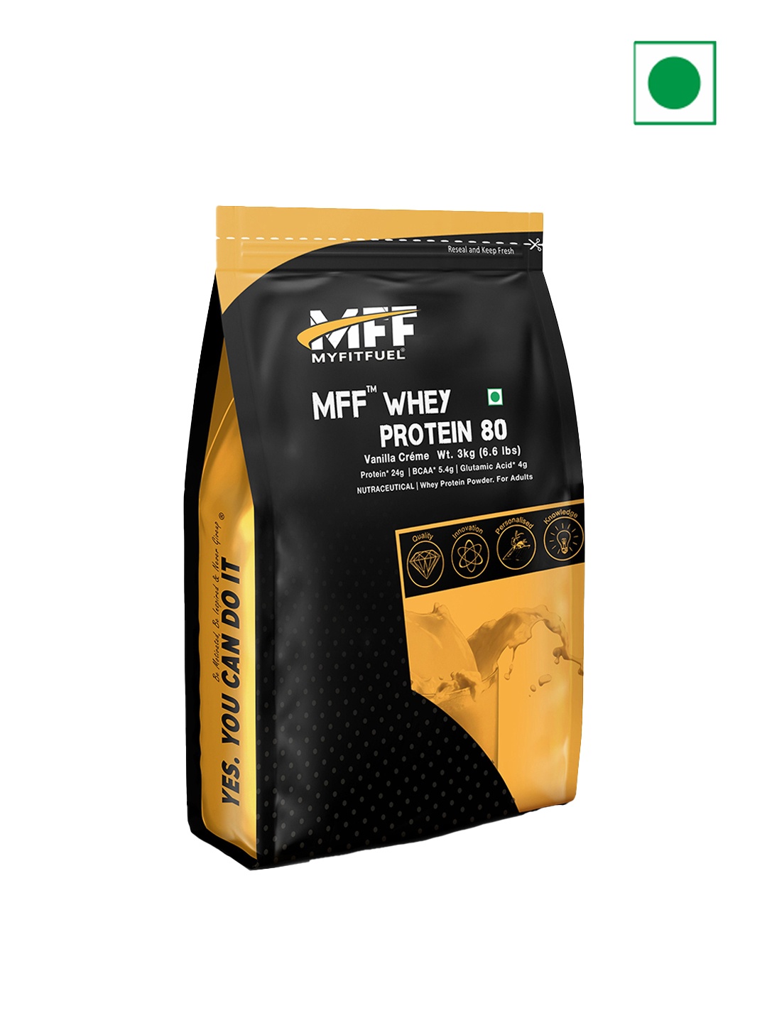 

MyFitFuel Whey Protein 80-Vanilla Creme-3kg, Cream