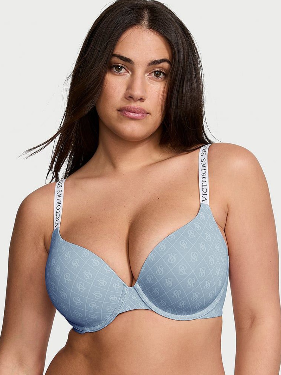 

Victoria's Secret medium coverage underwired heavily padded push up bra, Blue