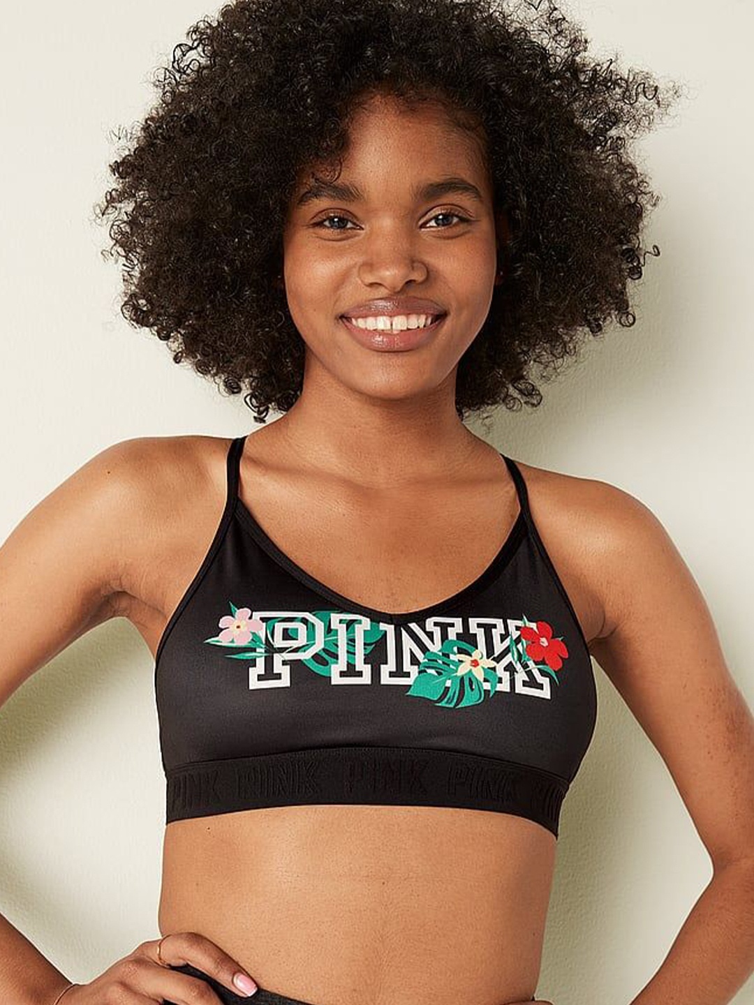 

Victoria's Secret Full Coverage Lightly Padded Workout Bra With All Day Comfort, Black
