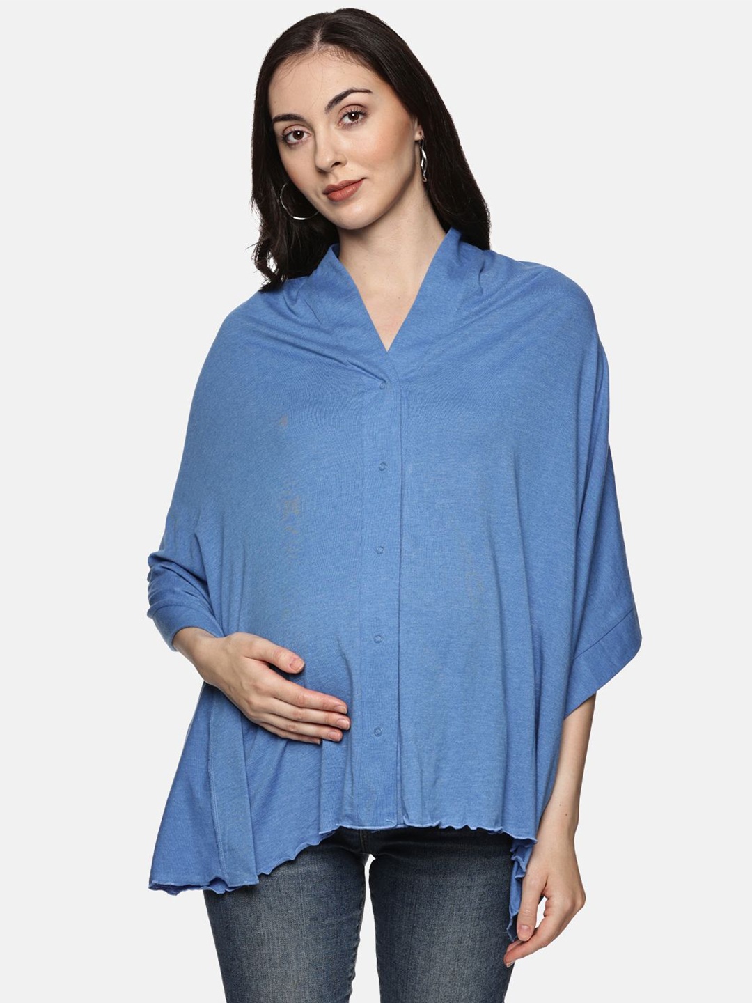 

Nejo V-Neck Nursing Maternity Wrapper, Blue