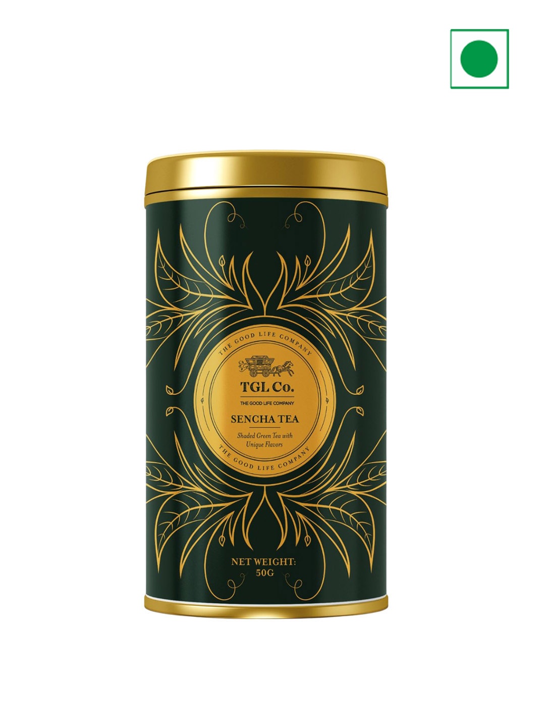

TGL Co. Japanese Sencha Tea Tin Can 50 gm, Green