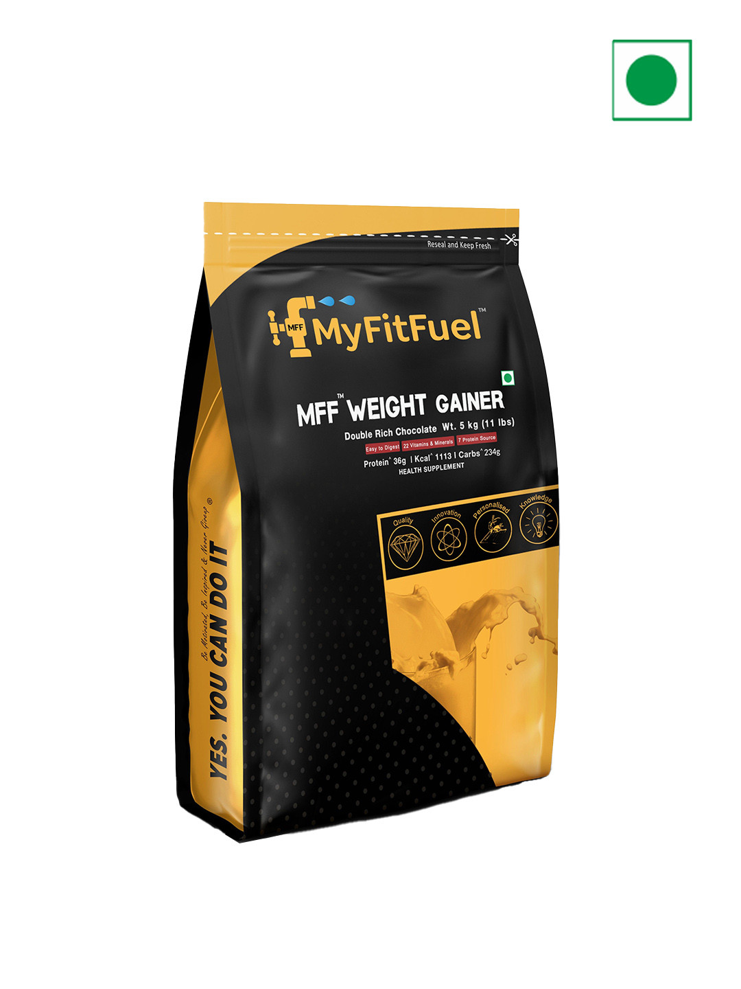 

MyFitFuel Weight Gainer- Double Rich Chocolate- 5kgs, Brown