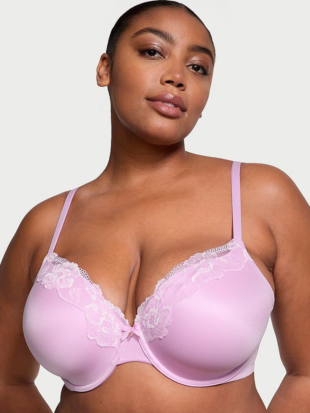 

Victoria's Secret Medium Coverage Underwired Lightly Padded T-shirt Bra, Purple