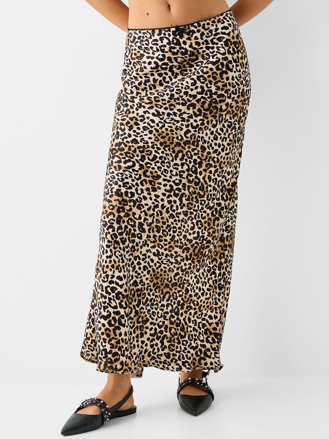 

LULU & SKY Printed Maxi Length Skirt, Black