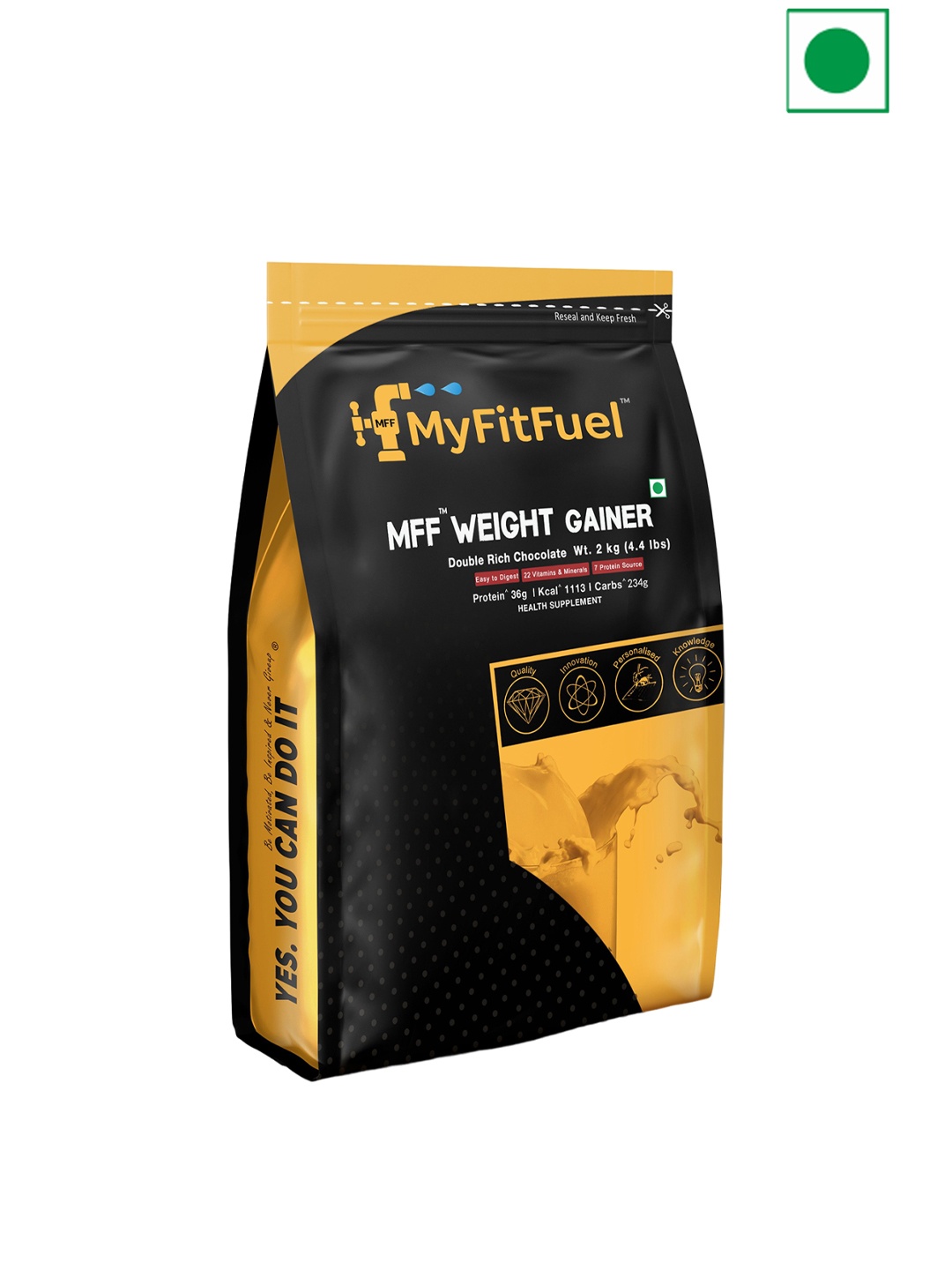 

MyFitFuel Weight Gainer Protein - Double Rich Chocolate - 2kg, Brown