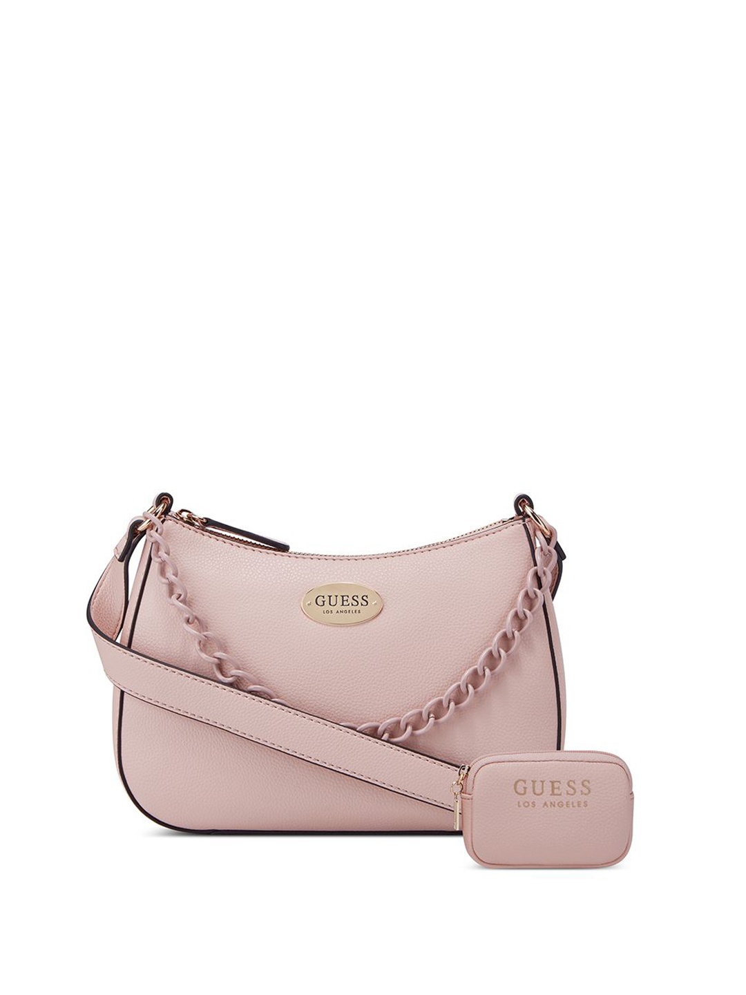 

GUESS PU Structured Shoulder Bag, Coral