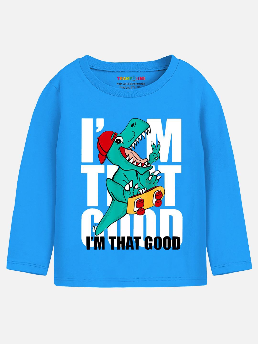 

YK X Trampoline Boys Printed Applique T-shirt, Blue