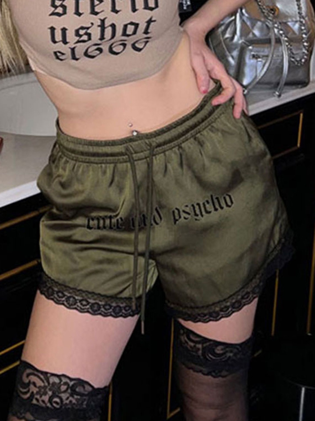 

LULU & SKY Women Loose Fit Shorts, Green