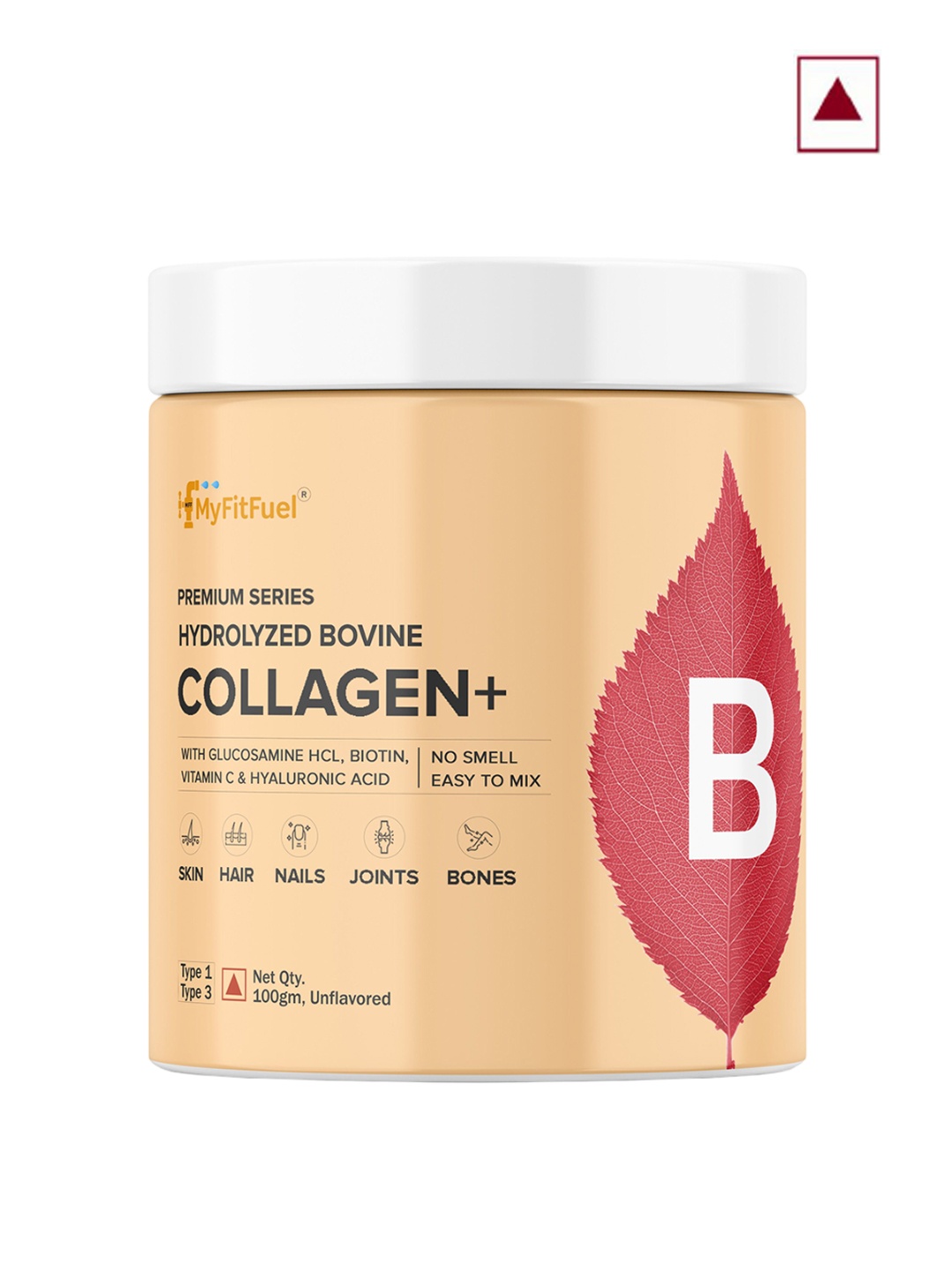 

MyFitFuel Premium Series Hydrolyzed Bovine Collagen+ - 100g - Unflavoured, Cream