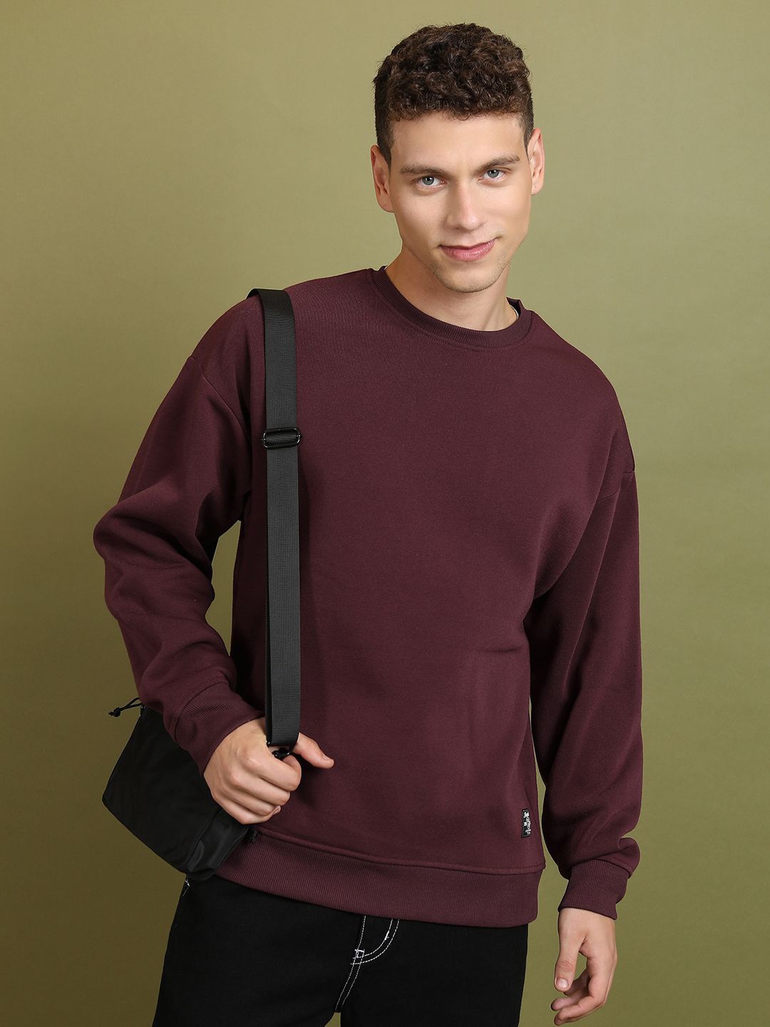 

HIGHLANDER Men Sweatshirt, Burgundy