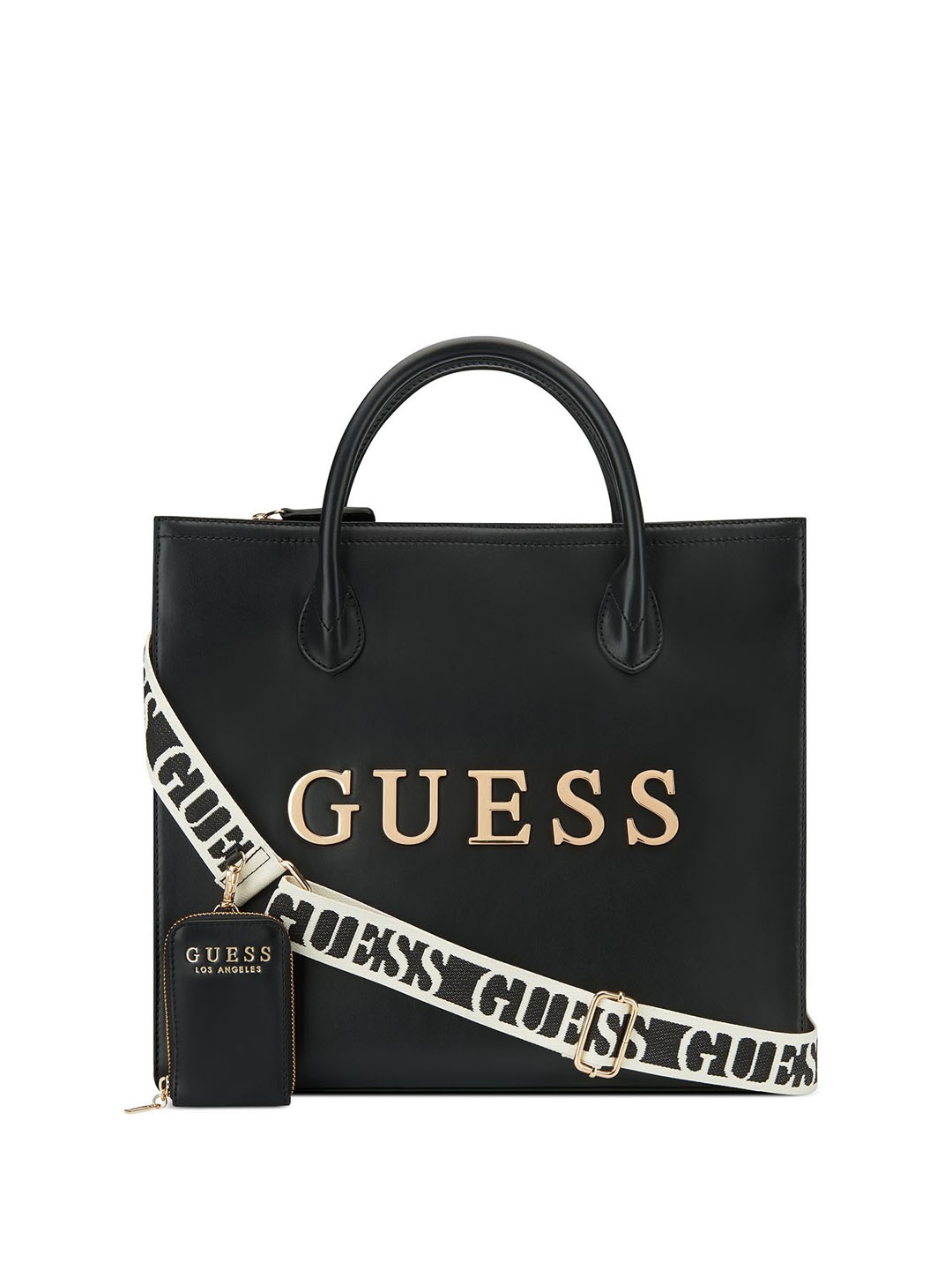

GUESS PU Structured Tote Bag, Black
