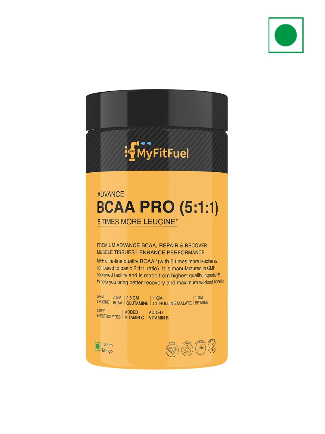 

MyFitFuel Advance BCAA Pro 5:1:1 - 100g - Mango, Cream