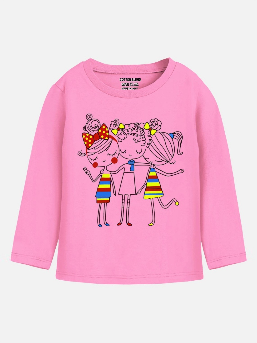 

YK X Trampoline Girls Printed T-shirt, Pink