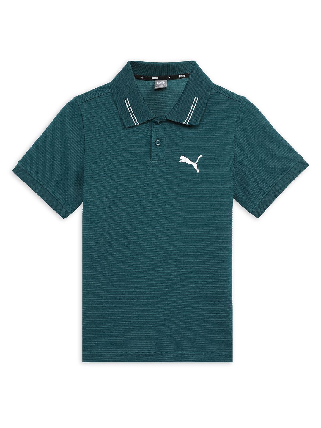 

Puma Ottoman Youth Cotton Regular Fit Polo, Green