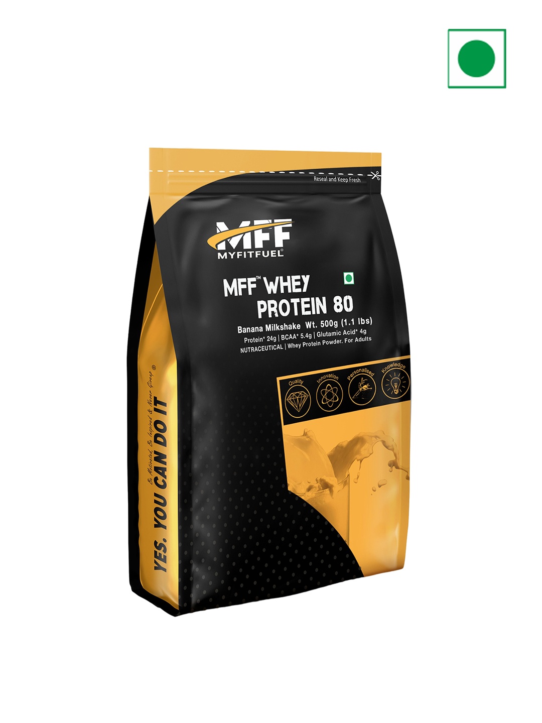 

MyFitFuel MFF Whey Protein- Banana Milkshake- 500g, Cream