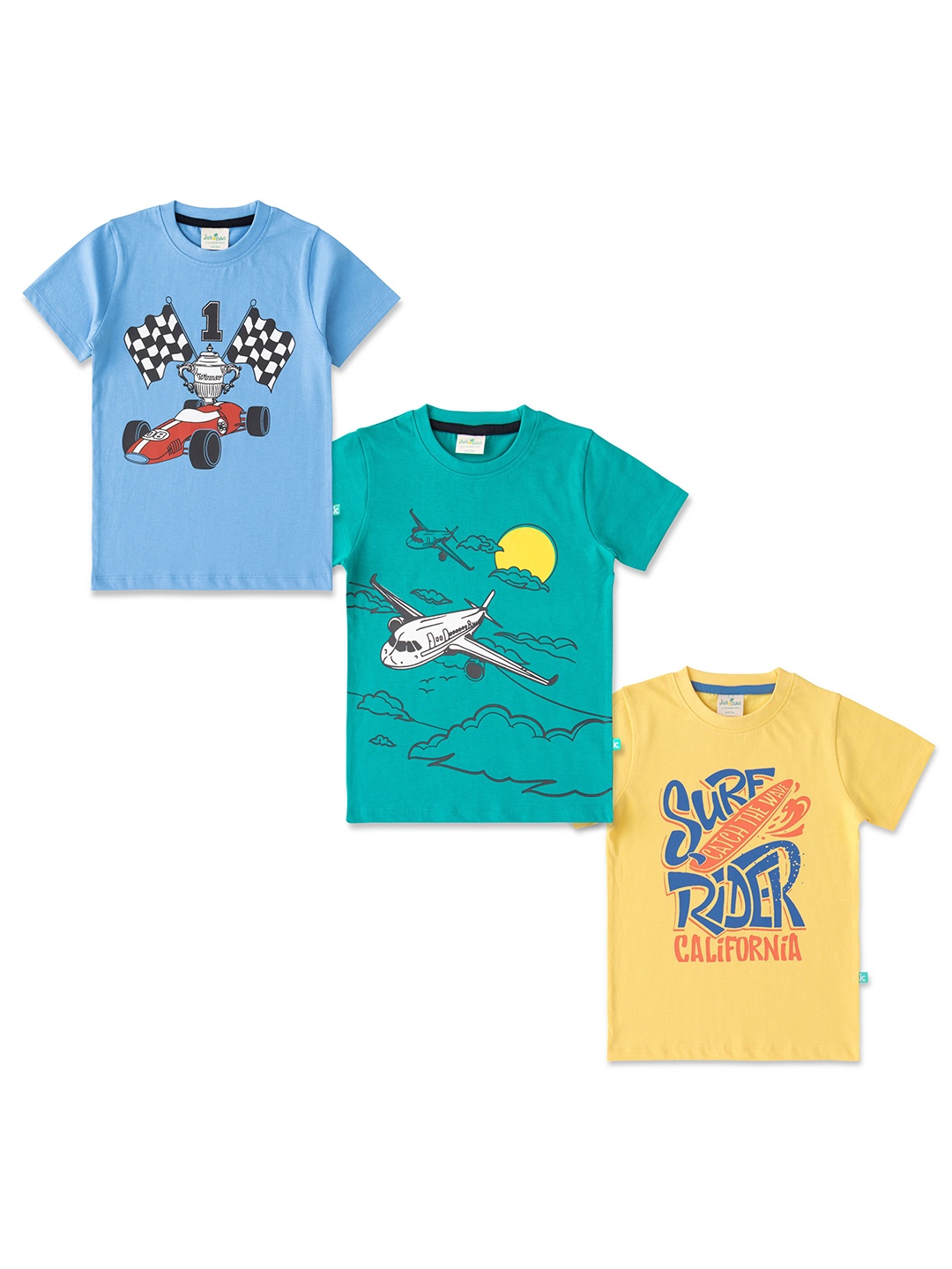 

JusCubs Boys 3 Printed Applique T-shirt, Multi