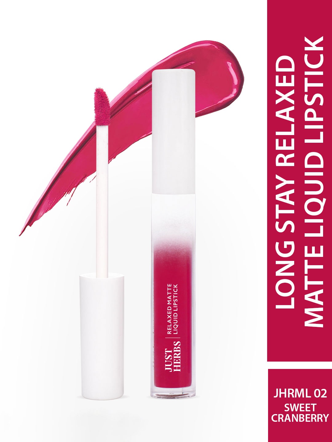 

Just Herbs Relaxed Long Lasting Matte Liquid Lipstick 4ml - Sweet Cranberry 02, Pink