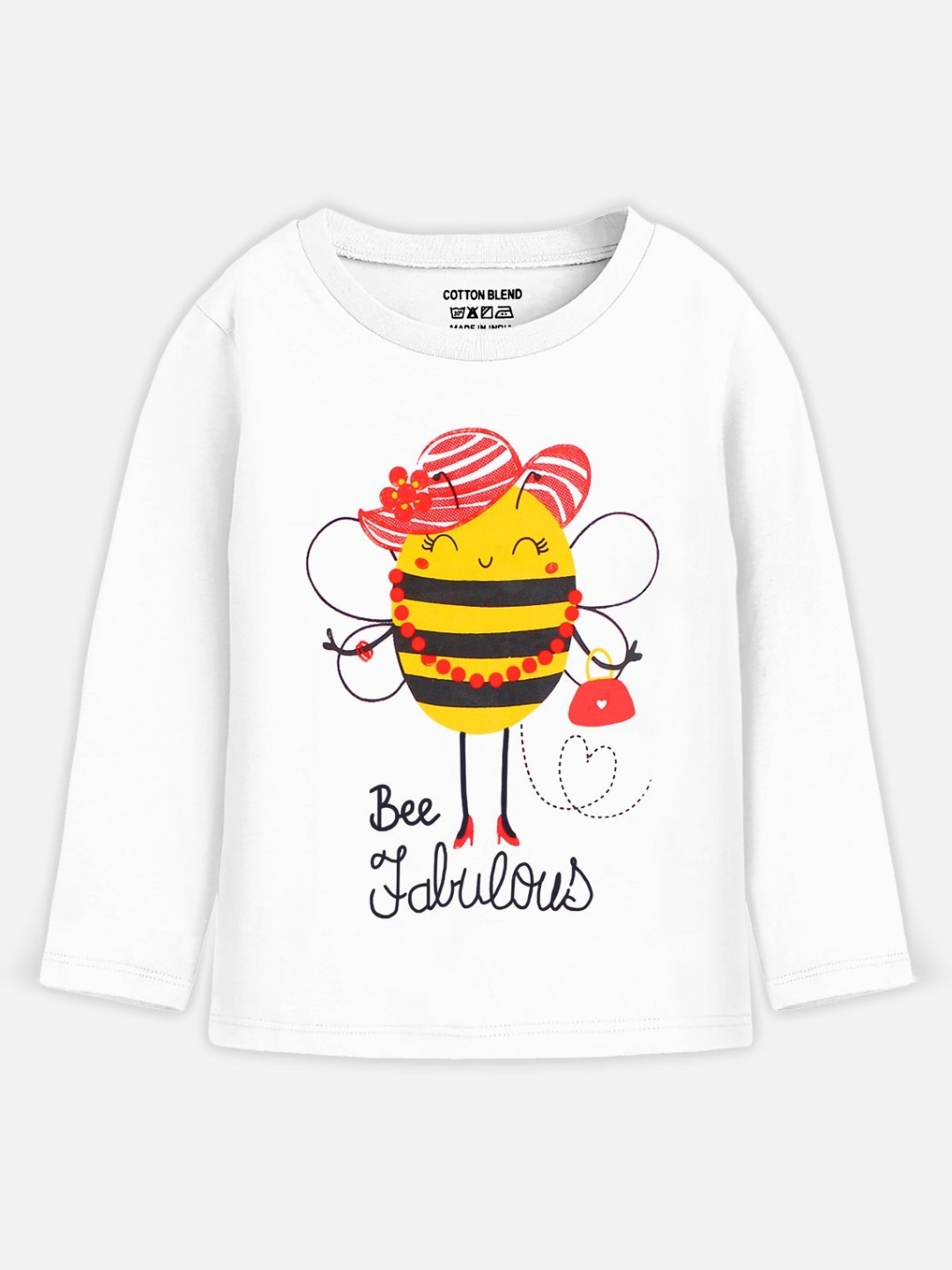 

YK X Trampoline Girls Printed Extended Sleeves T-shirt, White