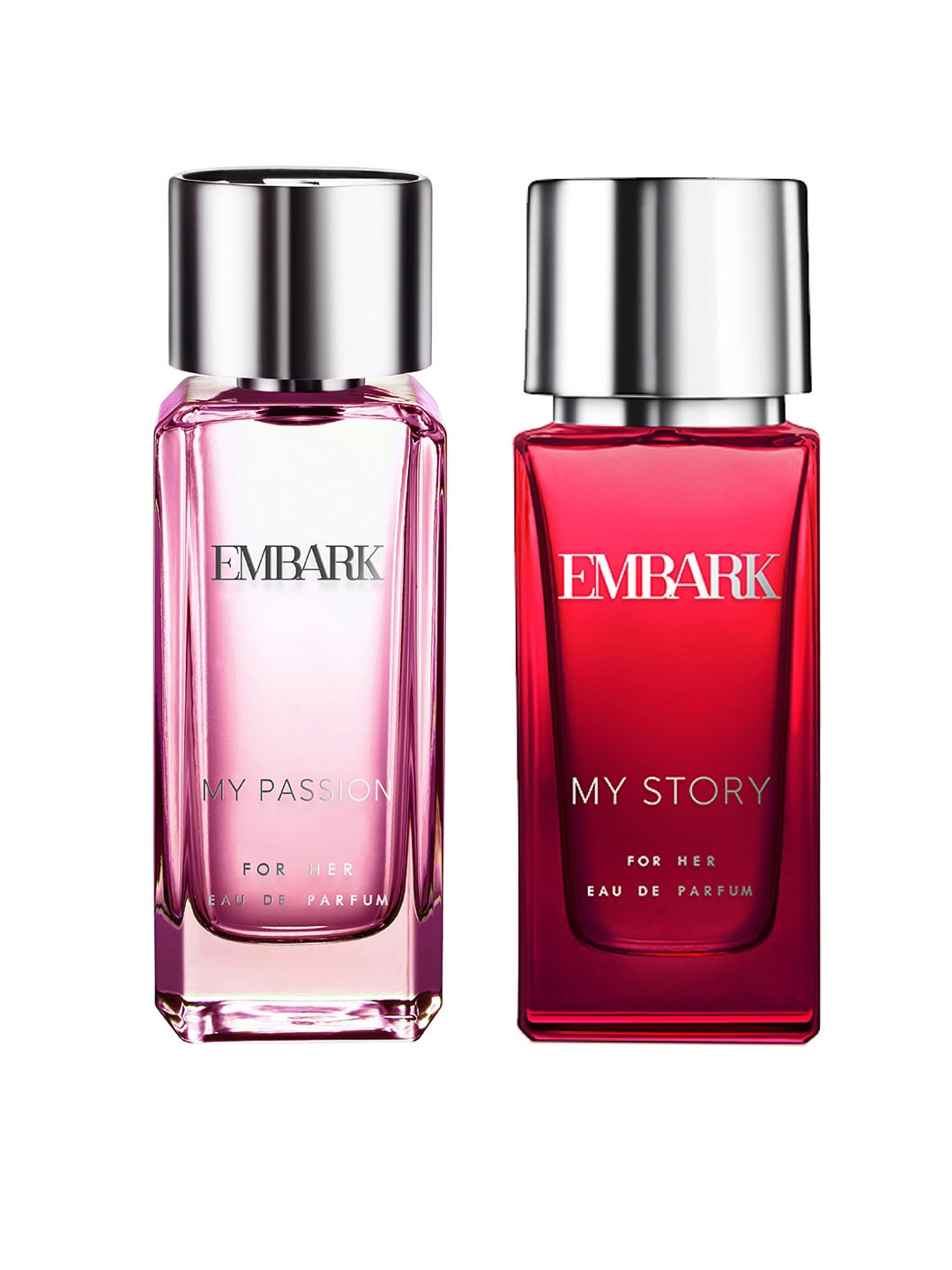 

EMBARK Women Set of 2 Eau de Parfum - My Passion 100ml + My Story 30ml, Pink