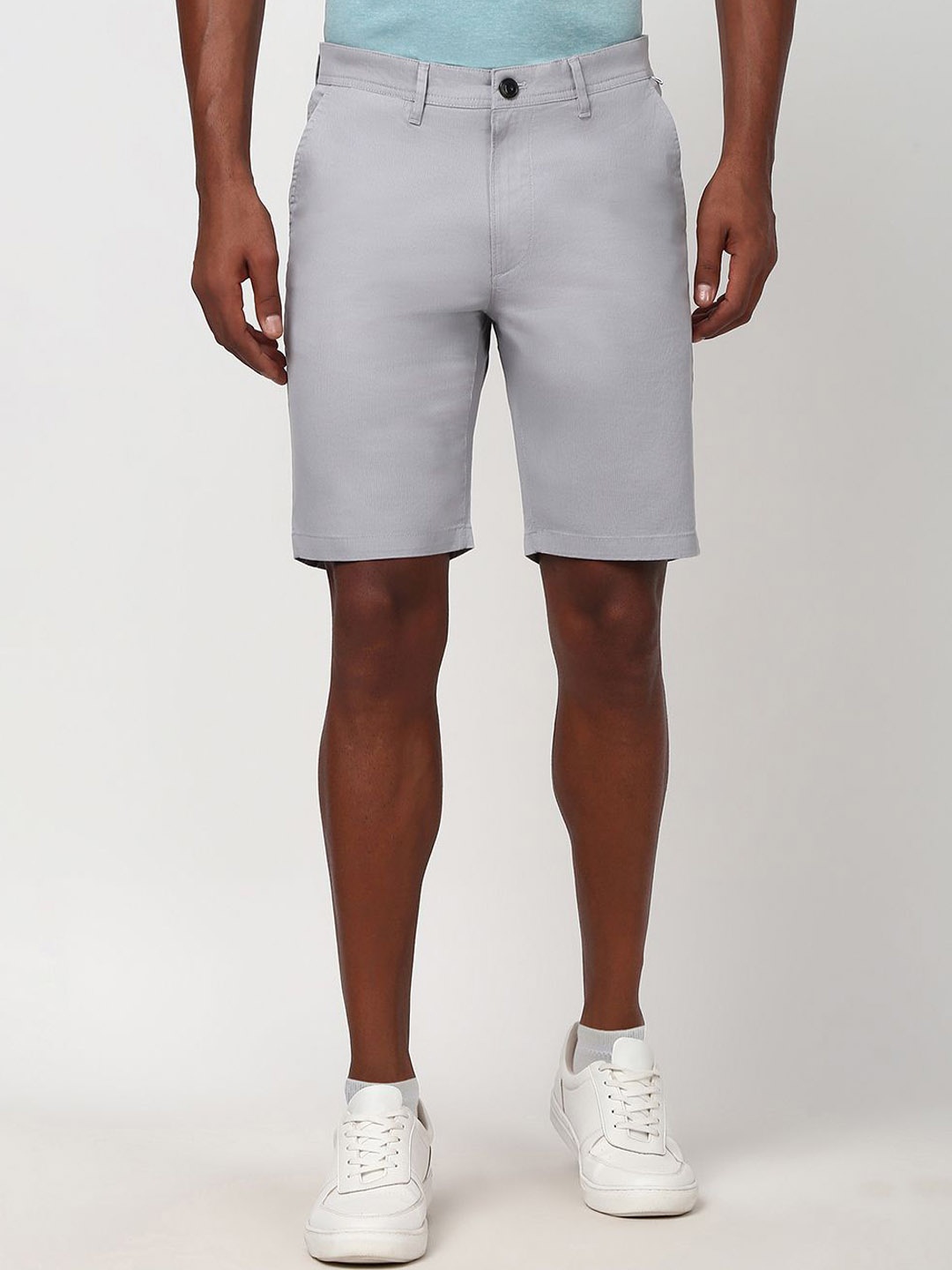 

Peter England Men Printed Regular Shorts, Grey