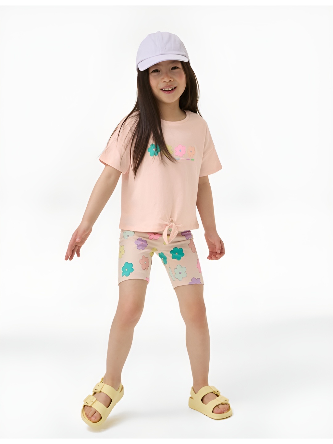 

Marks & Spencer Girls Sports V-Neck Extended Sleeves Pockets T-shirt, Pink