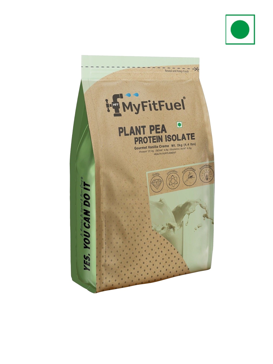 

MyFitFuel Plant Pea Protein Isolate - Gourmet Vanilla Creme - 2 kg, Cream