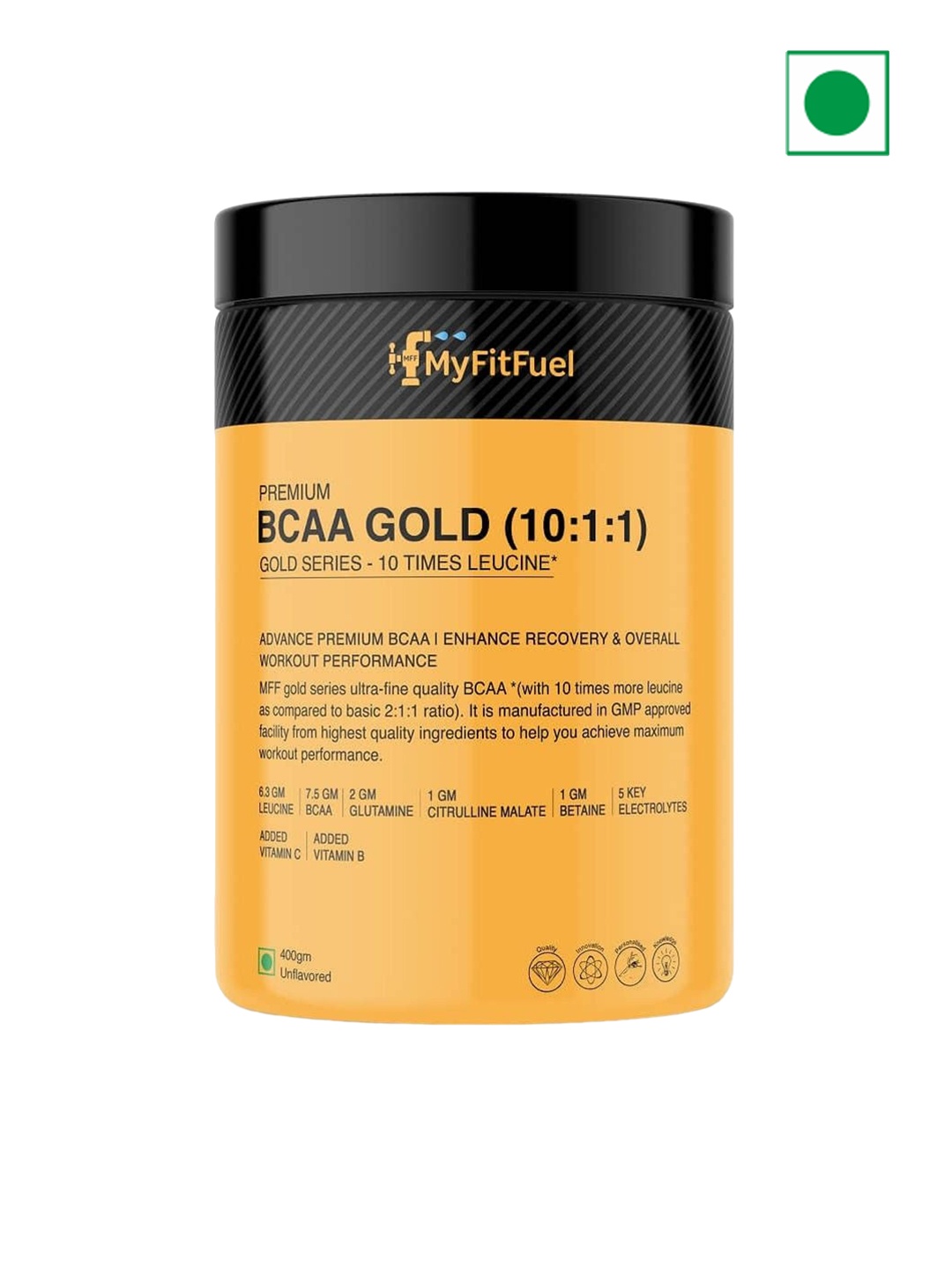 

MyFitFuel Premium BCAA Gold 10:1:1 - 400g, Cream