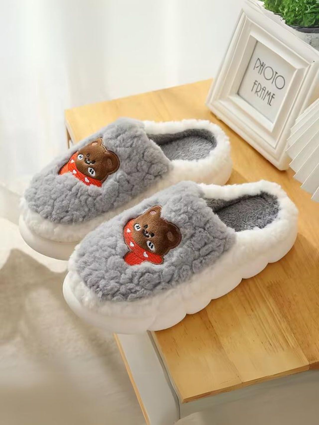 

Miscreef Women Room Slippers, Grey