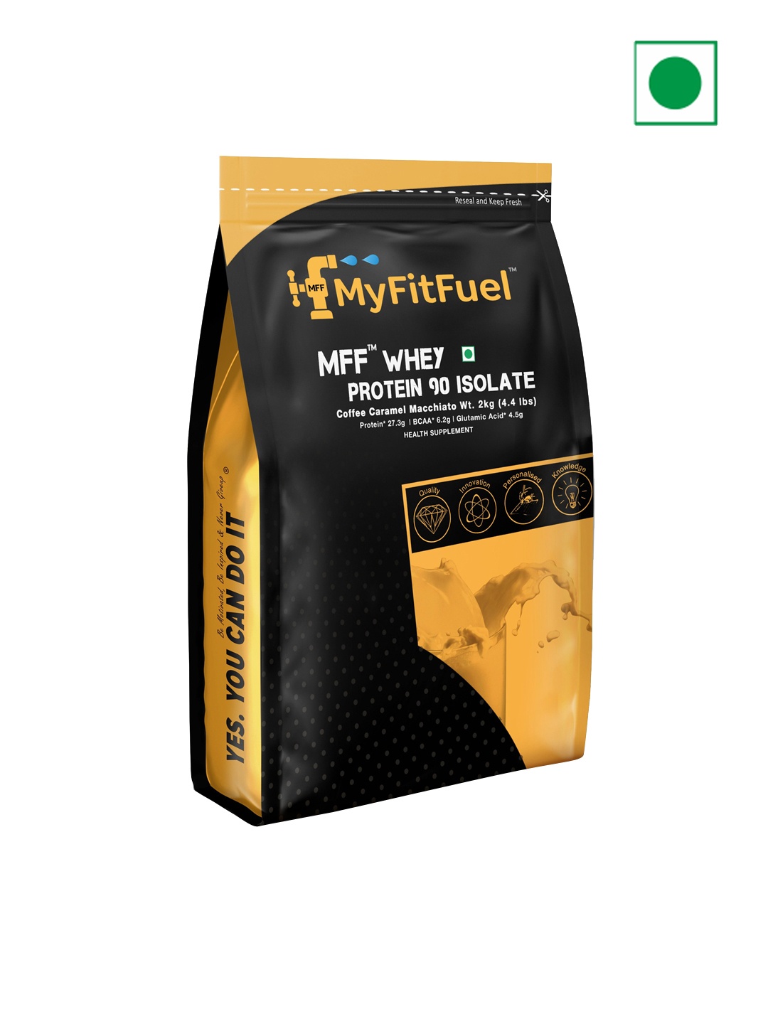 

MyFitFuel Mff 100% Whey Proteins 90 Isolated -2kg-Coffee Caramel Macchiato, Brown
