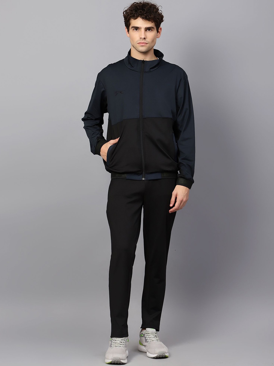 

Shiv Naresh Men Mock Collar Tracksuits, Black