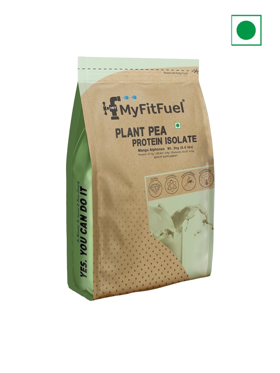 

MyFitFuel Plant Pea Protein Isolate- Mango Alphonso-3kg, Cream