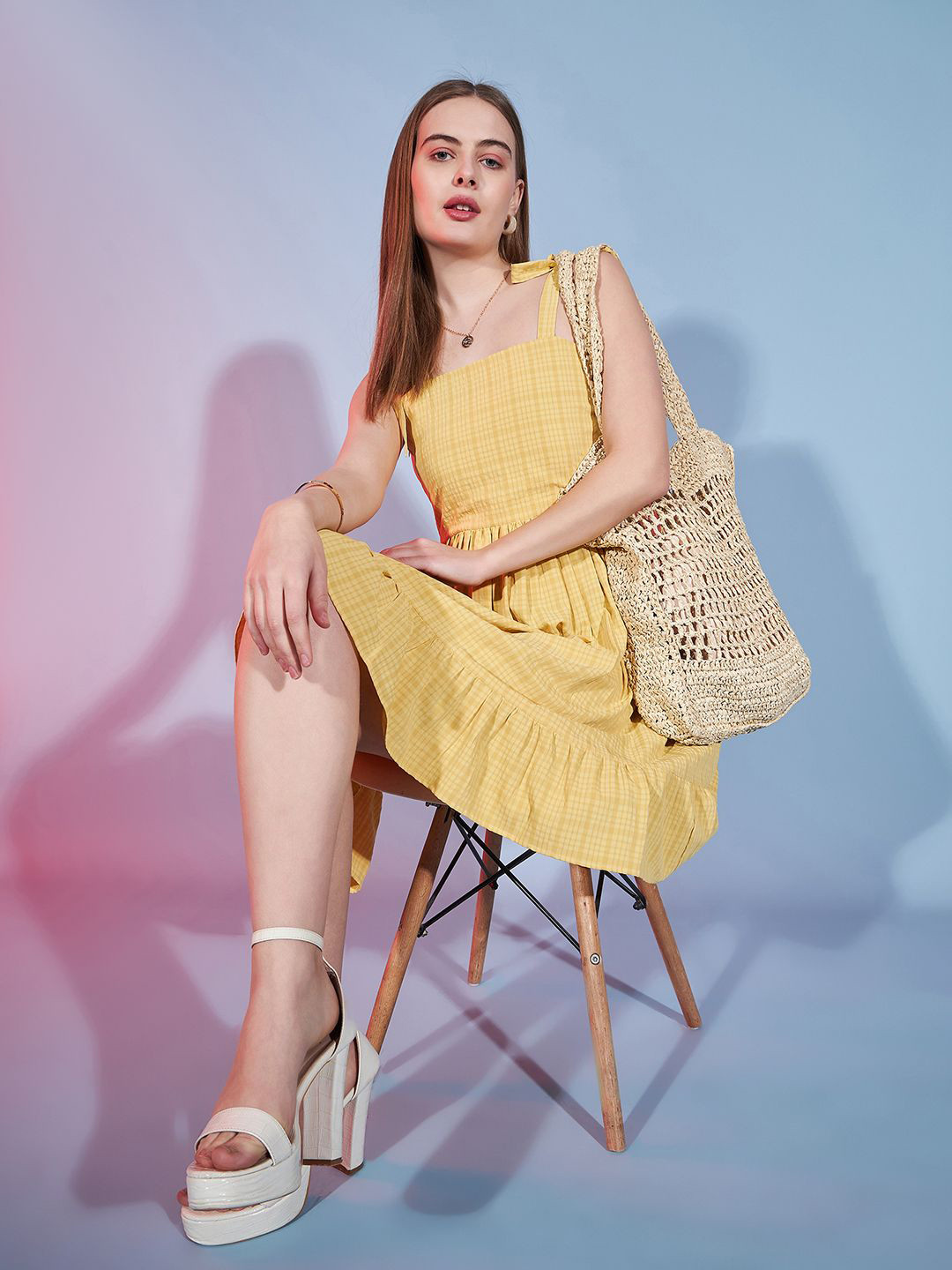 

DressBerry Fit & Flare Dress, Yellow
