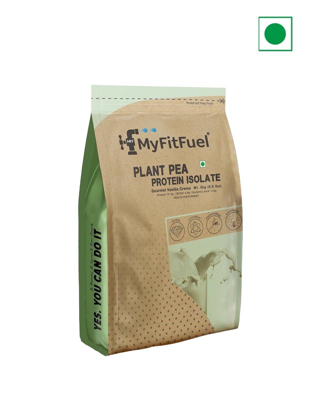 

MyFitFuel Isolate Plant Pea Proteins- Gourmet Vanilla Creme - 3kg, Cream