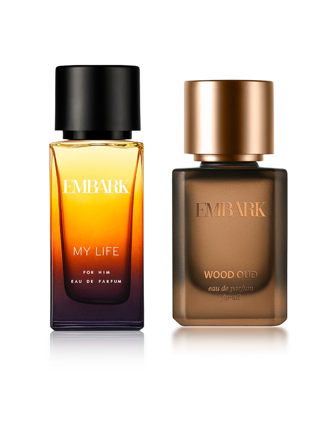 

EMBARK Set of 2 Eau De Parfum - Wood Oud 50ml & My Life For Him 30ml, Brown