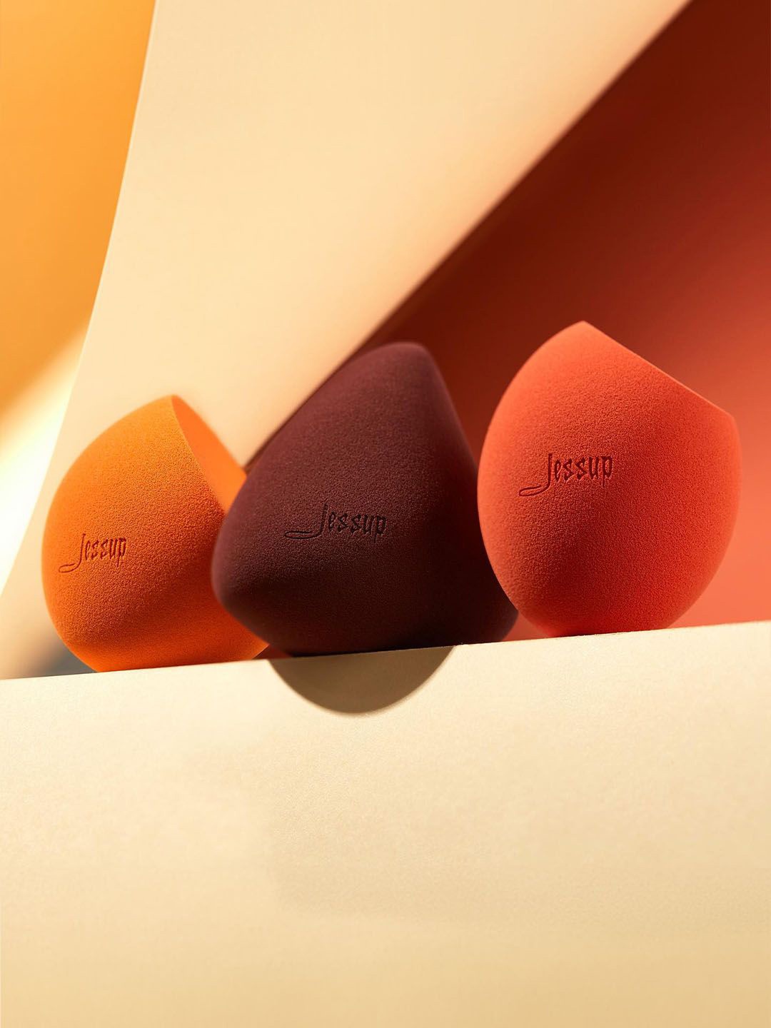

JESSUP Set Of 3 Beauty My Magical Makeup Sponges, Orange