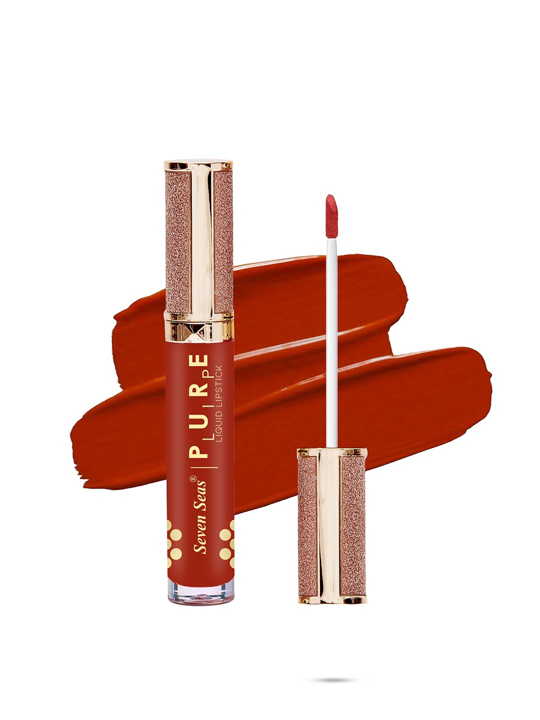 

Seven Seas Pure Long Lasting & Smudge proof Liquid Lipstick -Roof Terracotta- 7ml, Red