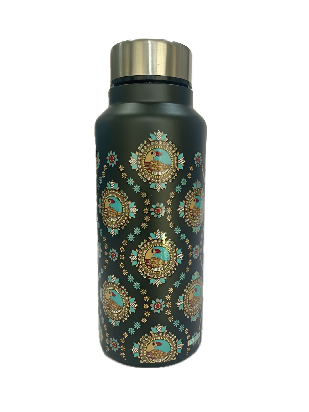 

MAATIR DESIGNS Black Single Stainless Steel Printed Single Wall Vacuum Water Bottle