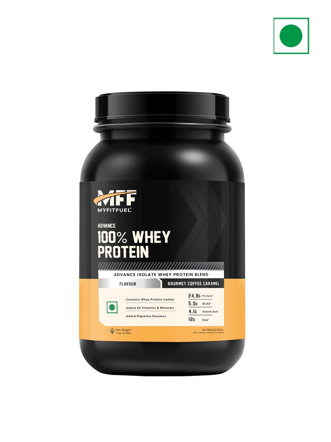 

MyFitFuel 100% Whey Protein -Coffee Caramel Flavour-1kg, Brown